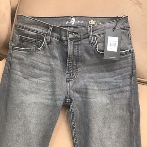 7 For All Mankind Men’s Slimmy Jeans - Gray Sz 31